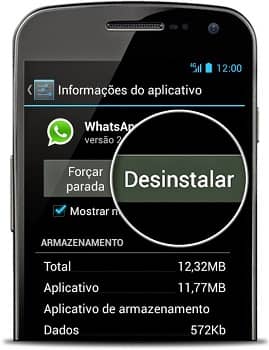 desinstalar whatsapp gb do seu smartphone